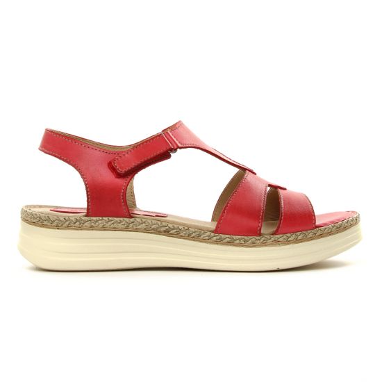 sandales rouge rose mode femme printemps été - Photo Produit 2