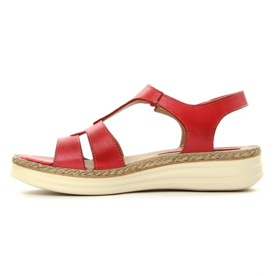 sandales rouge rose mode femme printemps été - Photo Produit 3