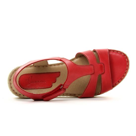 sandales rouge rose mode femme printemps été - Photo Produit 4