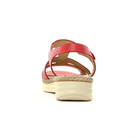 sandales rouge rose mode femme printemps été - Photo Produit 7