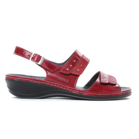 sandales rouge mode femme printemps été - Photo Produit 2