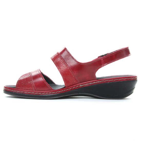 sandales rouge mode femme printemps été - Photo Produit 3