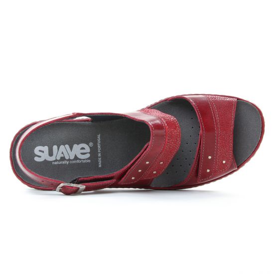 sandales rouge mode femme printemps été - Photo Produit 4