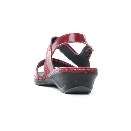sandales rouge mode femme printemps été - Photo Produit 7