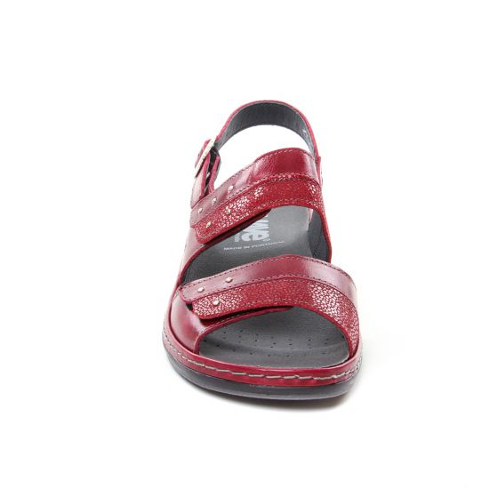 sandales rouge mode femme printemps été - Photo Produit 6