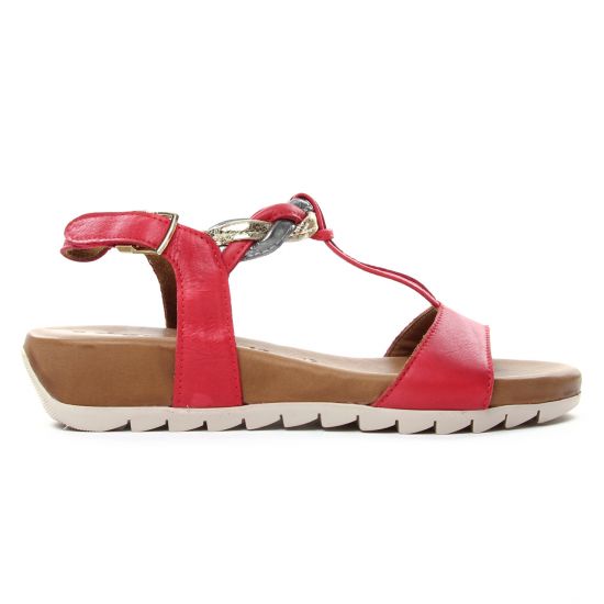 sandales rouge mode femme printemps été - Photo Produit 2