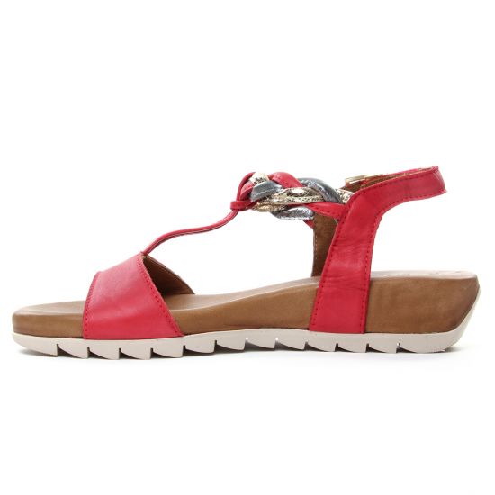 sandales rouge mode femme printemps été - Photo Produit 3