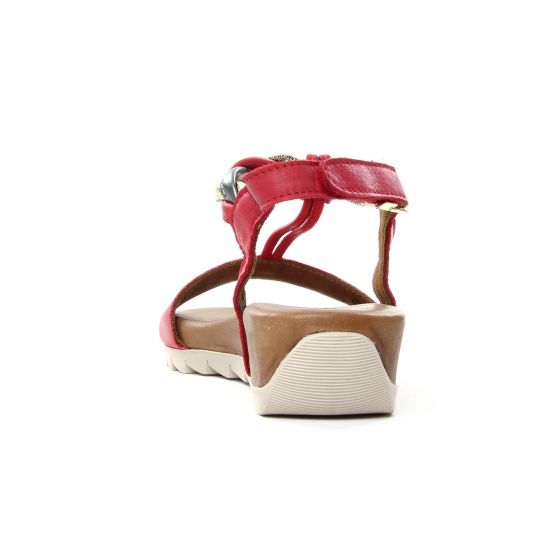 sandales rouge mode femme printemps été - Photo Produit 7