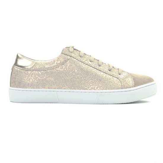 tennis beige doré mode femme printemps été - Photo Produit 2
