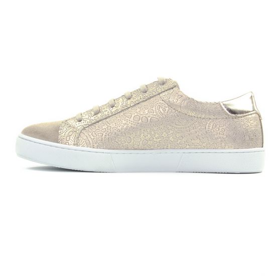 tennis beige doré mode femme printemps été - Photo Produit 3