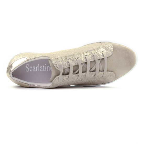tennis beige doré mode femme printemps été - Photo Produit 4