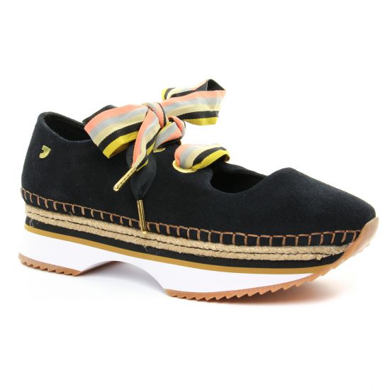 Chaussures D'école En Cuir GIOSEPPO AARHUS - Noires, Fermeture Réglable, Semelle Flexible Antidérapante