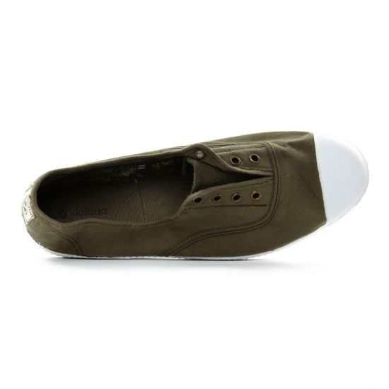 tennis toile vert kaki mode femme printemps été - Photo Produit 4
