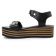 nu-pieds compensés noir mode femme printemps été vue 3
