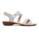 sandales blanc argent mode femme printemps été vue 2