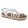 sandales blanc argent mode femme printemps été vue 1