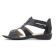 sandales noir argent mode femme printemps été vue 3