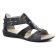 sandales noir argent mode femme printemps été vue 1