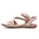 sandales rose doré mode femme printemps été vue 3