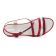 sandales rouge argent mode femme printemps été vue 4