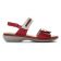sandales rouge argent mode femme printemps été vue 2