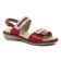 sandales rouge argent mode femme printemps été vue 1