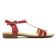 sandales rouge mode femme printemps été vue 2
