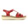 sandales rouge rose mode femme printemps été vue 2