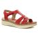 sandales rouge rose mode femme printemps été vue 1