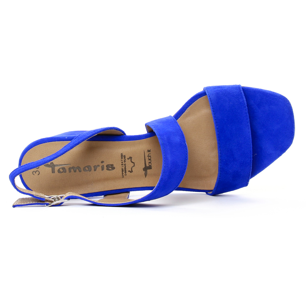 Tamaris 28385 Royal nu pied talon bleu roi printemps t chez