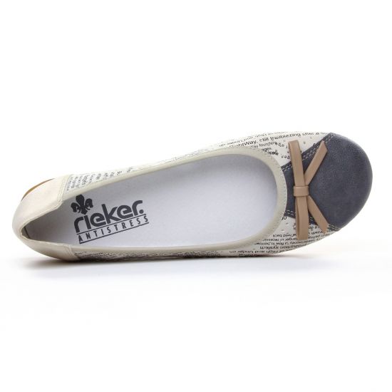 ballerines beige bleu mode femme printemps été - Photo Produit 4