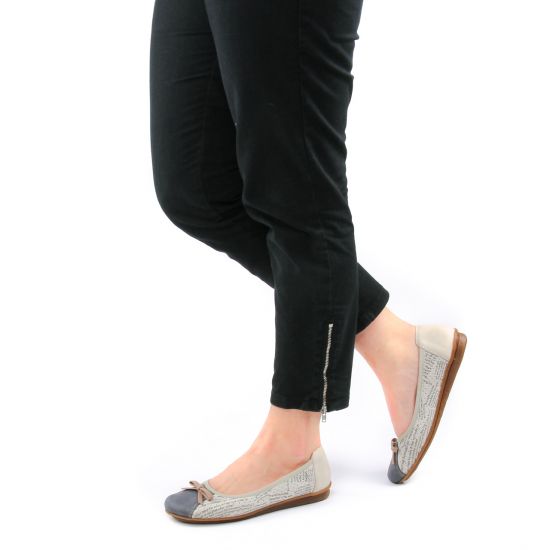 ballerines beige bleu mode femme printemps été - Photo Produit 8