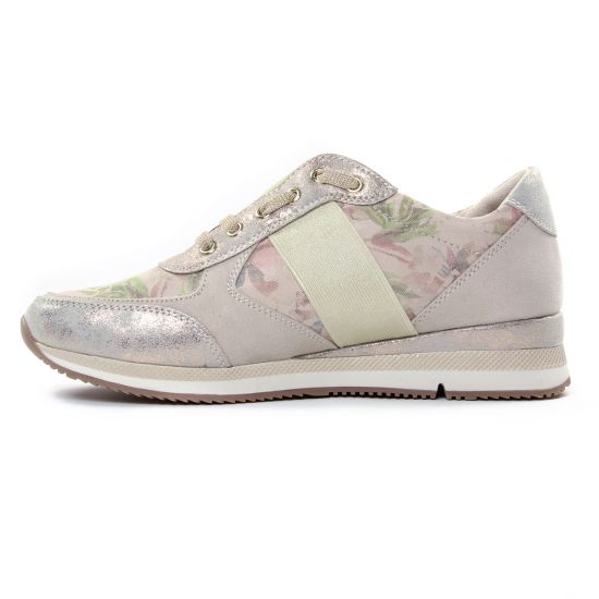 baskets mode beige rose mode femme printemps été - Photo Produit 3