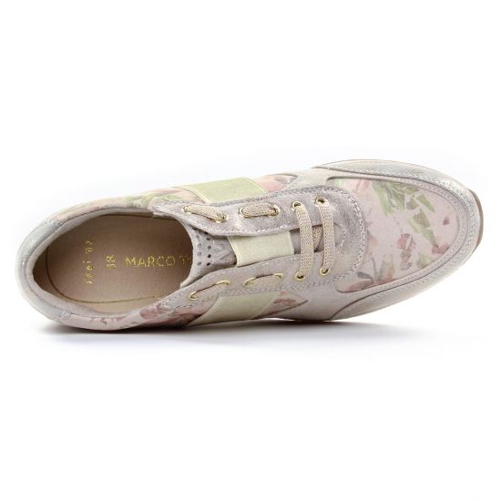 baskets mode beige rose mode femme printemps été - Photo Produit 4