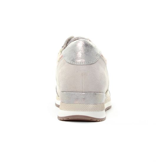 baskets mode beige rose mode femme printemps été - Photo Produit 7
