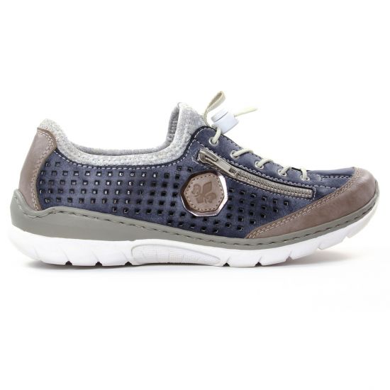 baskets mode bleu gris mode femme printemps été - Photo Produit 2