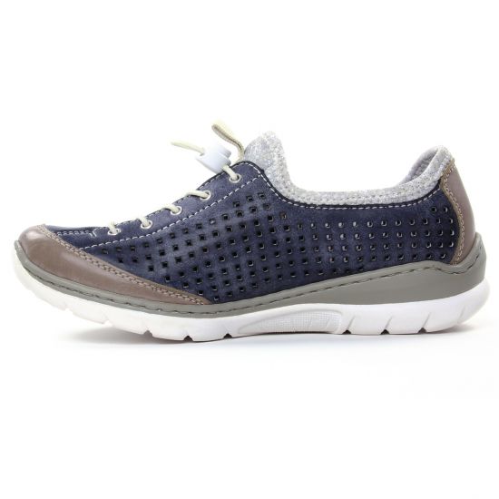 baskets mode bleu gris mode femme printemps été - Photo Produit 3