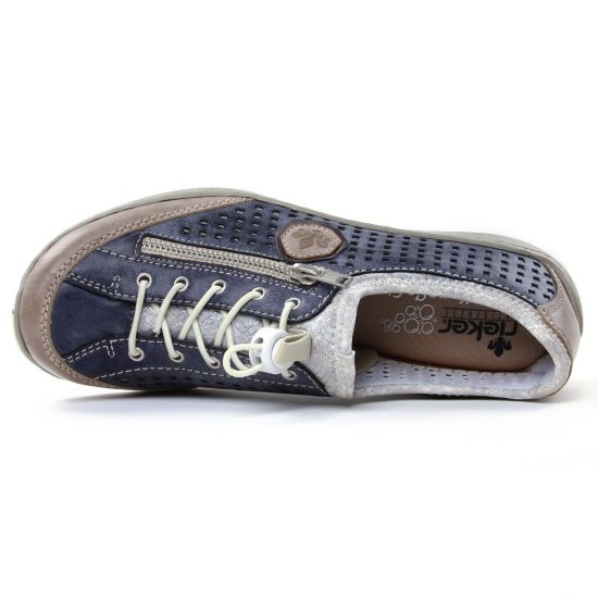 baskets mode bleu gris mode femme printemps été - Photo Produit 4