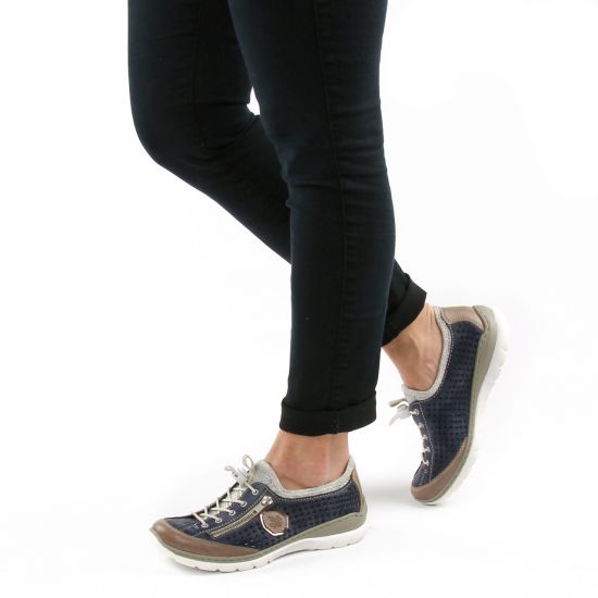 baskets mode bleu gris mode femme printemps été - Photo Produit 8