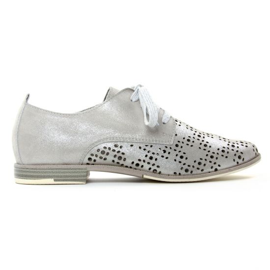 derbies marco tozzi beige argent portée