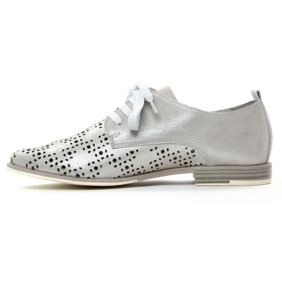 derbies beige argent mode femme printemps été - Photo Produit 3