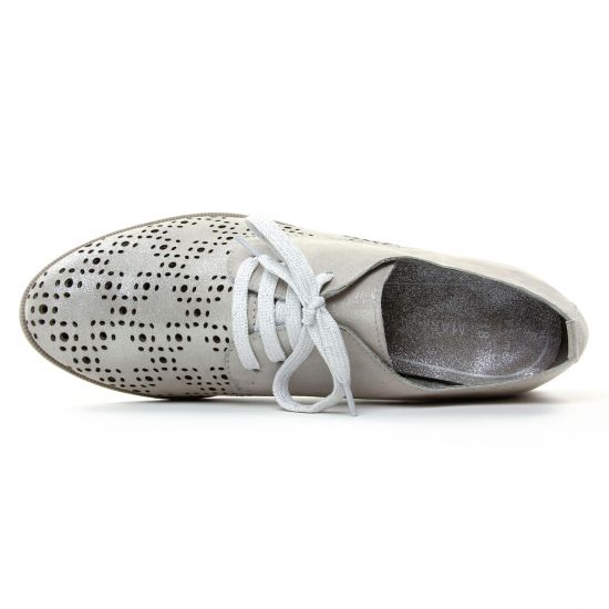 derbies beige argent mode femme printemps été - Photo Produit 4
