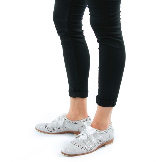 derbies blanc mode femme printemps été - Photo Produit 8