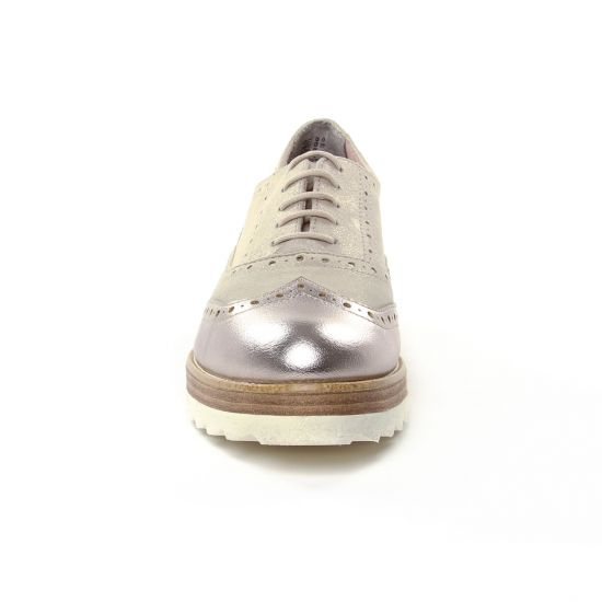 derbys compensées beige doré mode femme printemps été - Photo Produit 6