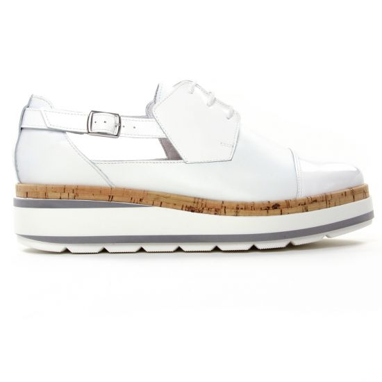 derbys compensées blanc mode femme printemps été - Photo Produit 2