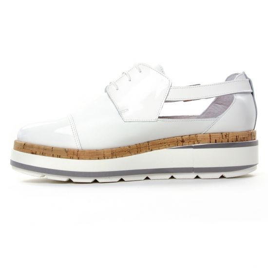 derbys compensées blanc mode femme printemps été - Photo Produit 3