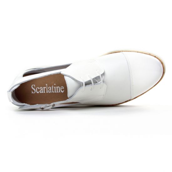 derbys compensées blanc mode femme printemps été - Photo Produit 4