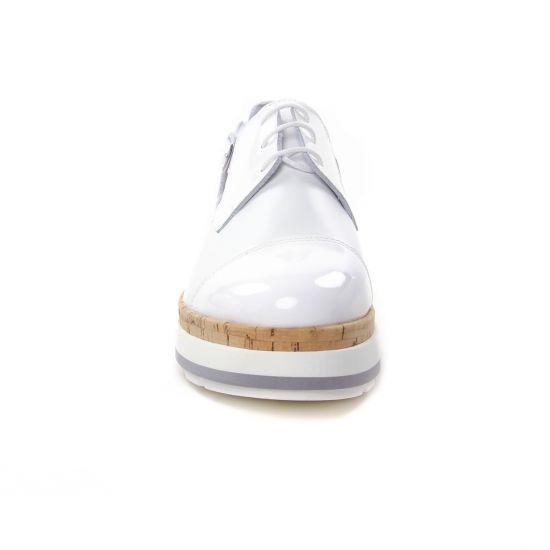 derbys compensées blanc mode femme printemps été - Photo Produit 6