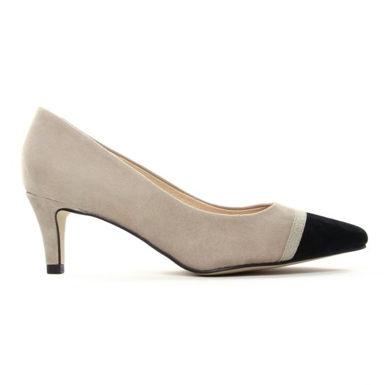 escarpins beige noir mode femme printemps été - Photo Produit 2