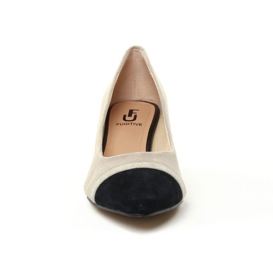 escarpins beige noir mode femme printemps été - Photo Produit 6